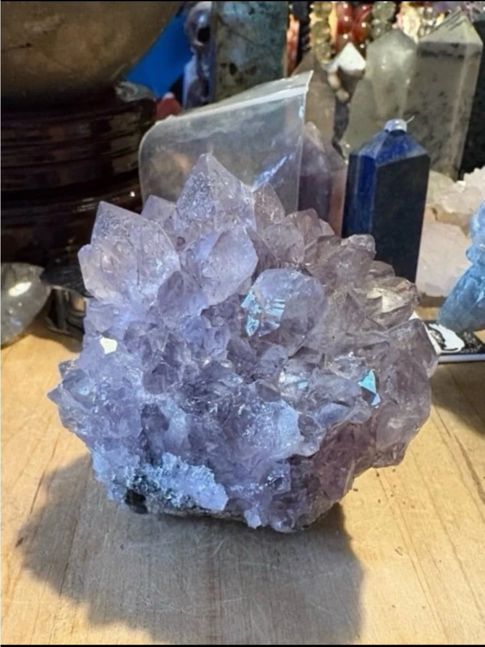 Amethyst Crystal Cluster - Lavender Decorative Geode
